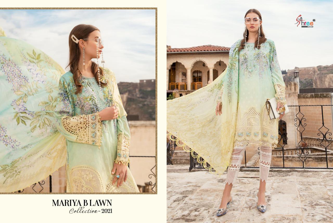 Shree Mariya B Lawn Latest Print With Exclusive Embroidery Pakistani Salwar Suit Collection